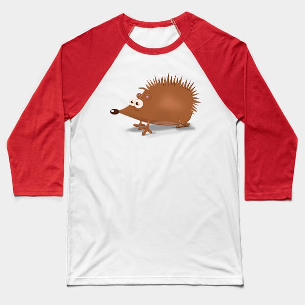 Cute Cartoon Hedgehog Baseball T-Shirt by nickemporium1